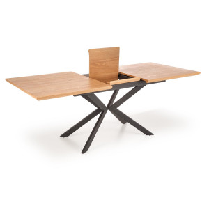 NORVIN bővíthető étkezőasztal 160–200 cm – tölgy / fekete