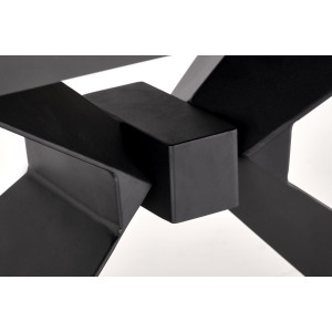 CALDER bővíthető étkezőasztal 180–230 cm – fehér márvány / fekete