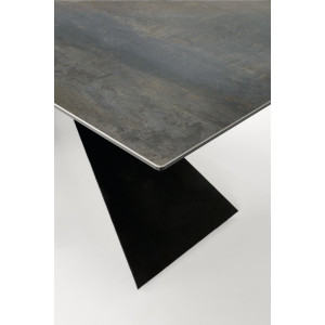 CALDER bővíthető étkezőasztal 180–230 cm – kék márvány / fekete