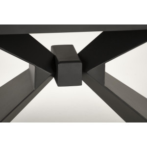 CALDER bővíthető étkezőasztal 180–230 cm – kék márvány / fekete