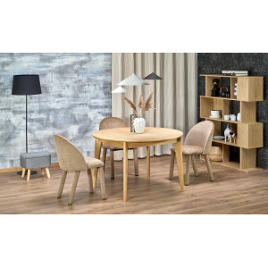 SOLVEN bővíthető kerek étkezőasztal 120–200 cm – tölgy