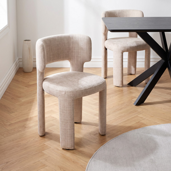 LUXARO modern kárpitozott étkezőszék – bézs