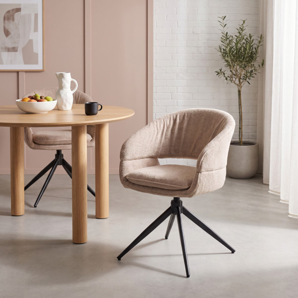 ZERANO modern forgatható étkezőszék - cappuccino
