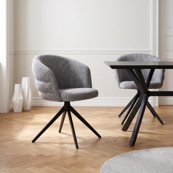 MONTARO modern forgatható étkezőszék - szürke