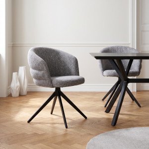MONTARO modern forgatható étkezőszék - szürke HALMAR