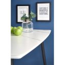 ARVIS étkezőasztal 120 cm – fehér márvány / fekete