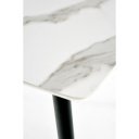 ARVIS étkezőasztal 120 cm – fehér márvány / fekete