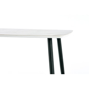 ARVIS étkezőasztal 120 cm – fehér márvány / fekete