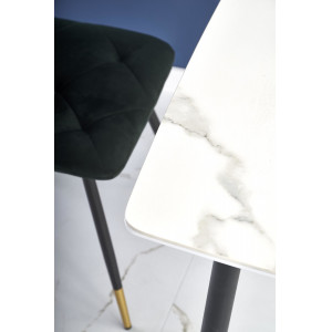 ARVIS étkezőasztal 120 cm – fehér márvány / fekete