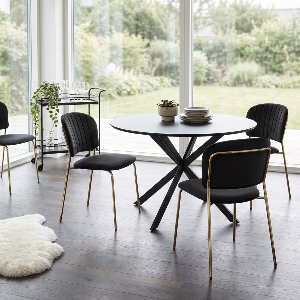 BLOOM modern étkezőszék – fekete
