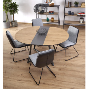 TARANTO bővíthető étkezőasztal 118–148 cm – tölgy / grafit