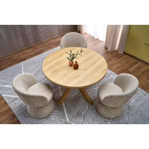 LIGURIA kerek étkezőasztal 120 cm – tölgy