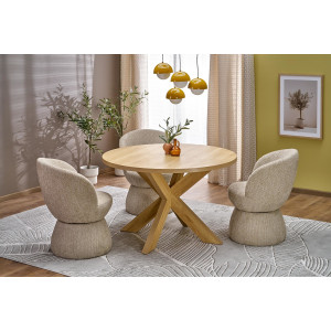 LIGURIA kerek étkezőasztal 120 cm – tölgy