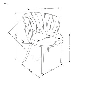 WEAVE modern étkezőszék – olívazöld