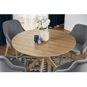 SAVONA kerek étkezőasztal 120 cm – tölgy