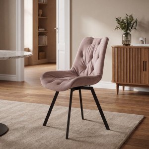 TWIST modern forgatható étkezőszék – bézs HALMAR