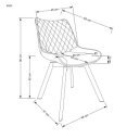 FOLD modern forgatható étkezőszék – fekete