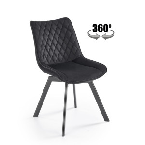 FOLD modern forgatható étkezőszék – fekete
