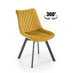 FOLD modern forgatható étkezőszék – mustársárga