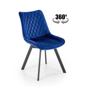 FOLD modern forgatható étkezőszék – sötétkék