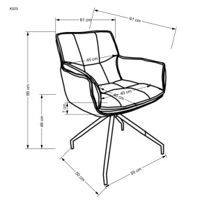PLEAT modern forgatható étkezőszék – barna