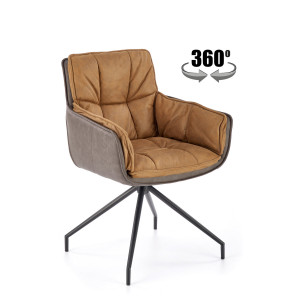 PLEAT modern forgatható étkezőszék – barna
