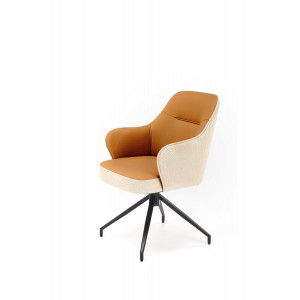 DUOTONE modern forgatható étkezőszék – barna / bézs
