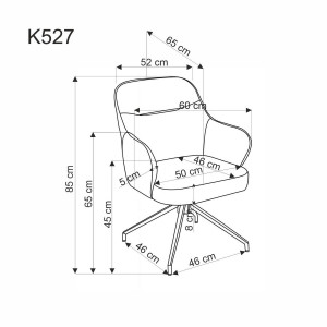DUOTONE modern forgatható étkezőszék – barna / bézs