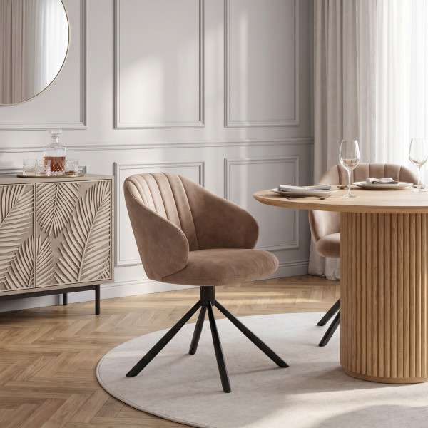 LOFT modern forgatható étkezőszék – cappuccino