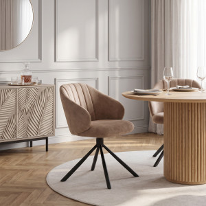 LOFT modern forgatható étkezőszék – cappuccino HALMAR