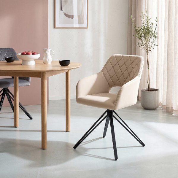 FRAME modern forgatható étkezőszék – bézs