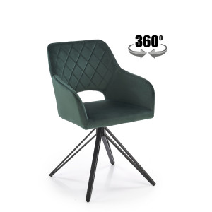 FRAME modern forgatható étkezőszék – sötétzöld