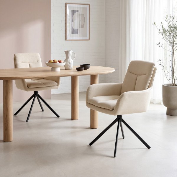ORBIT modern forgatható étkezőszék – bézs