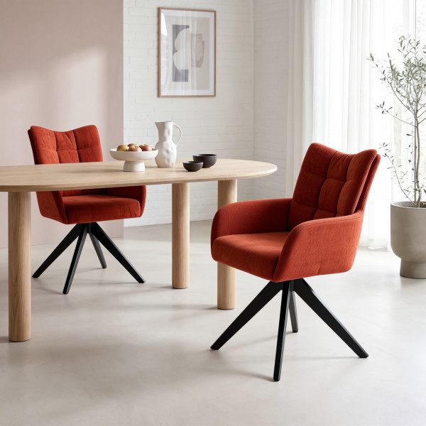 GROVE modern forgatható étkezőszék – fahéj