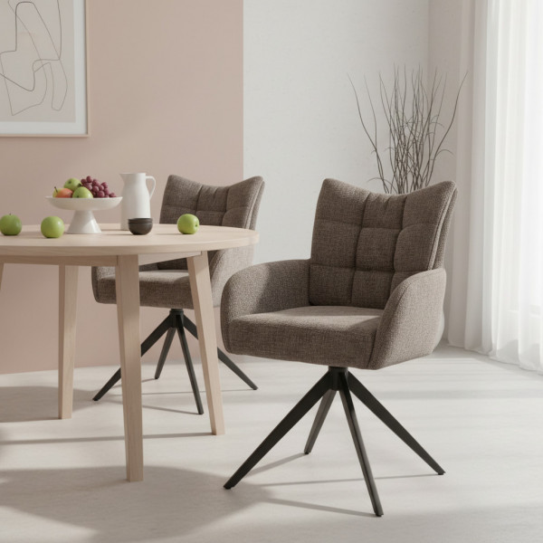 GROVE modern forgatható étkezőszék – szürke