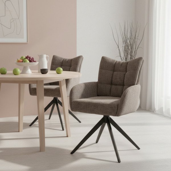 GROVE modern forgatható étkezőszék – szürke