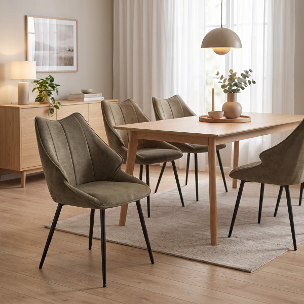 NEST modern étkezőszék – olívazöld