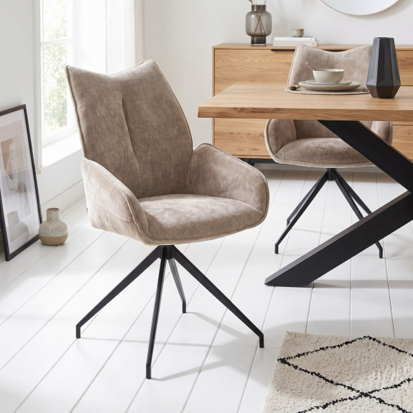THRONE modern forgatható étkezőszék – bézs