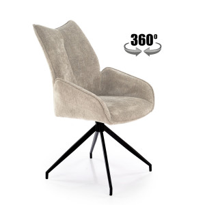 THRONE modern forgatható étkezőszék – bézs