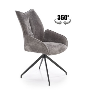 THRONE modern forgatható étkezőszék – szürke
