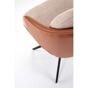 DUO modern forgatható étkezőszék – barna / bézs