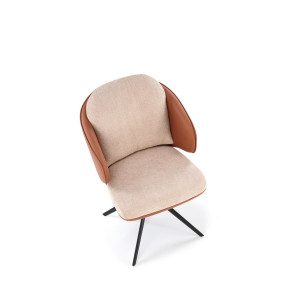 DUO modern forgatható étkezőszék – barna / bézs