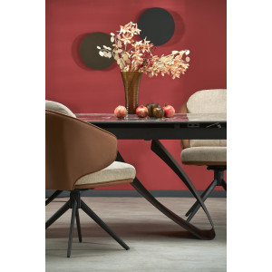 DUO modern forgatható étkezőszék – barna / bézs