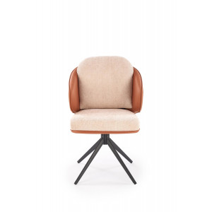DUO modern forgatható étkezőszék – barna / bézs