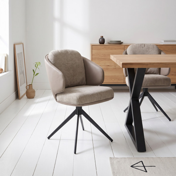 DUO modern forgatható étkezőszék – szürke