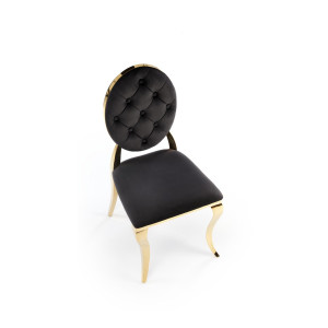 MONARCH modern étkezőszék – fekete / arany
