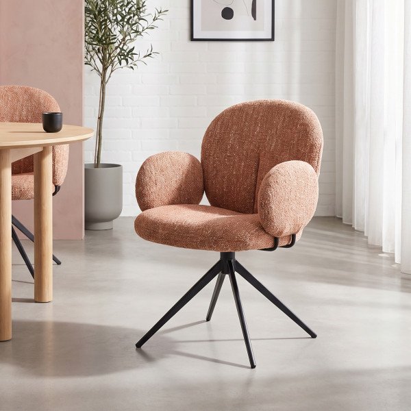 FLUFFY modern forgatható étkezőszék – fahéj