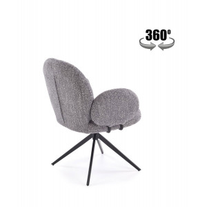 FLUFFY modern forgatható étkezőszék – szürke