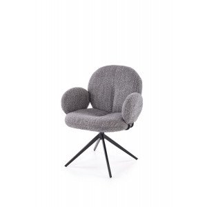 FLUFFY modern forgatható étkezőszék – szürke HALMAR
