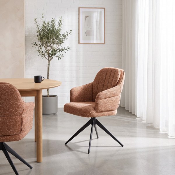 SPRING modern forgatható étkezőszék – fahéj